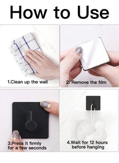 Generic Bathroom hooks, self-adhesive hooks, hangers, kitchen towels, bathroom towel racks, 4 pieces  - Image 2