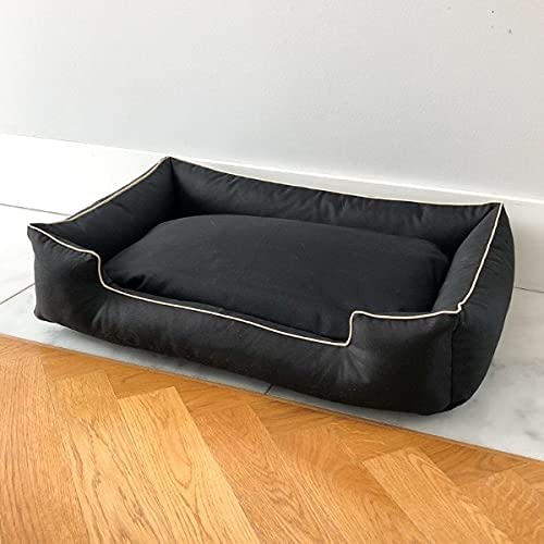 Gorgeous Square Shape Reversible Ultra Soft Ethnic Velvet Bed for Dog/Cat (Black, Small) - Image 3