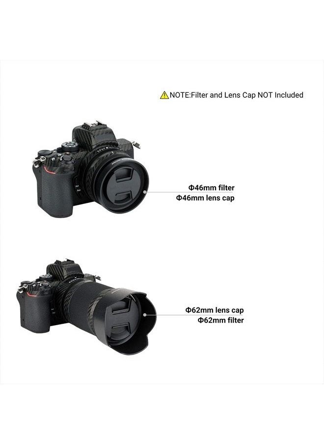 JJC - (1+1) Screw on + Bayonet Lens Hood Shade for Nikon Z30 Z50 Z fc Dual Lens Kit (Nikkor Z DX 16-50mm & 50-250mm) Replaces HN-40 and HB-90A Lens Hood - Image 1