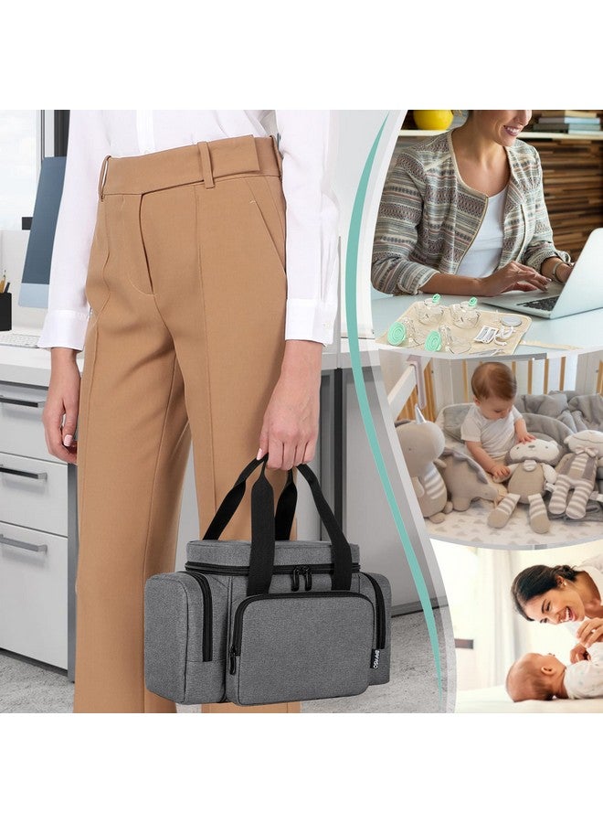 BAFASO Insulated Wearable Breast Pump Bag (with a Waterproof Pad) Compatible with Momcozy S12 Pro, Momcozy M5 and Elvie, Wearable Breast Pump Carrying Case, Gray - Image 4