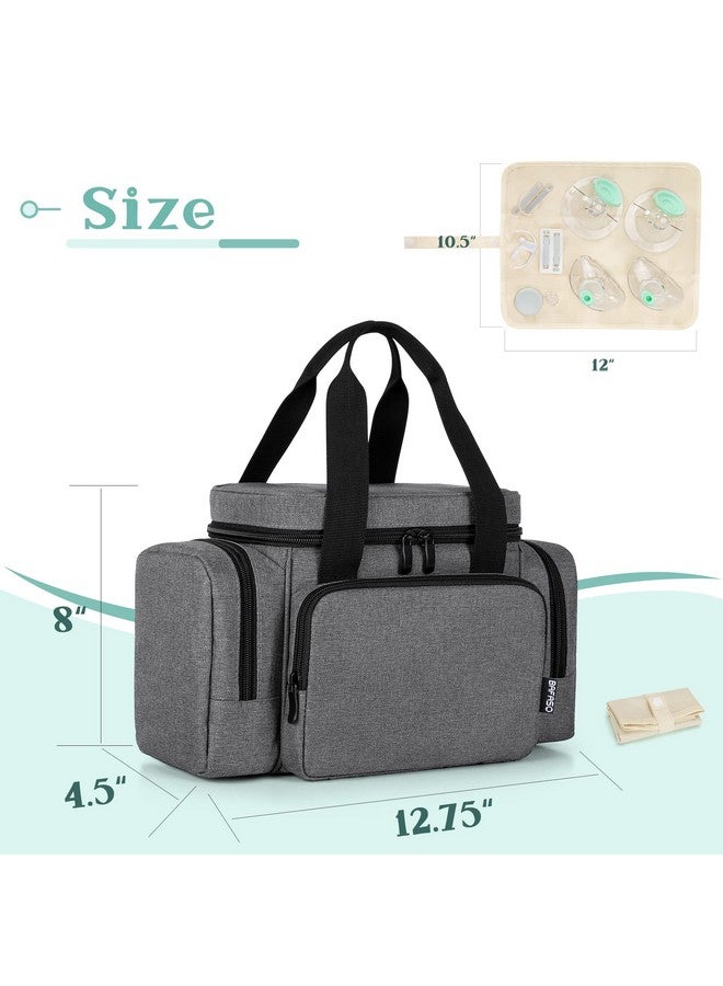 BAFASO Insulated Wearable Breast Pump Bag (with a Waterproof Pad) Compatible with Momcozy S12 Pro, Momcozy M5 and Elvie, Wearable Breast Pump Carrying Case, Gray - Image 5