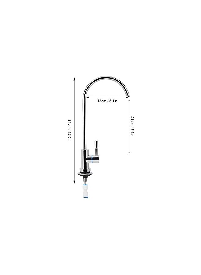 Water Faucet, Mini Swan Neck Drinking Water Filter Tap Reverse Osmosis Purifier Filtration Drinking Water Filter Faucet - Image 2