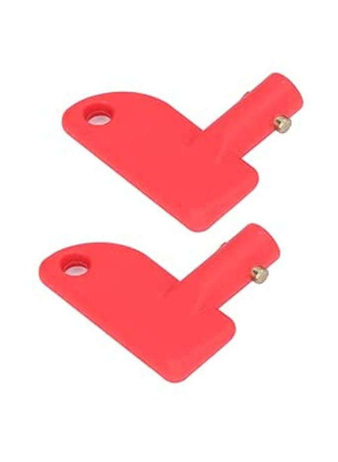 Solid Brass Mini Battery Disconnect Key Isolator for Car Boat Truck Spare Key Switch Red - Image 1