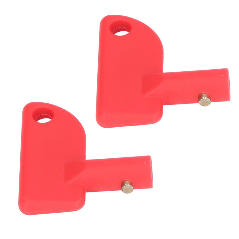 Solid Brass Mini Battery Disconnect Key Isolator for Car Boat Truck Spare Key Switch Red - Image 4