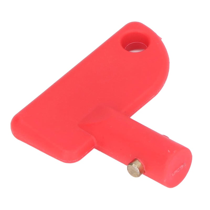 Solid Brass Mini Battery Disconnect Key Isolator for Car Boat Truck Spare Key Switch Red - Image 3
