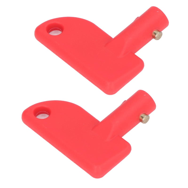 Solid Brass Mini Battery Disconnect Key Isolator for Car Boat Truck Spare Key Switch Red - Image 2