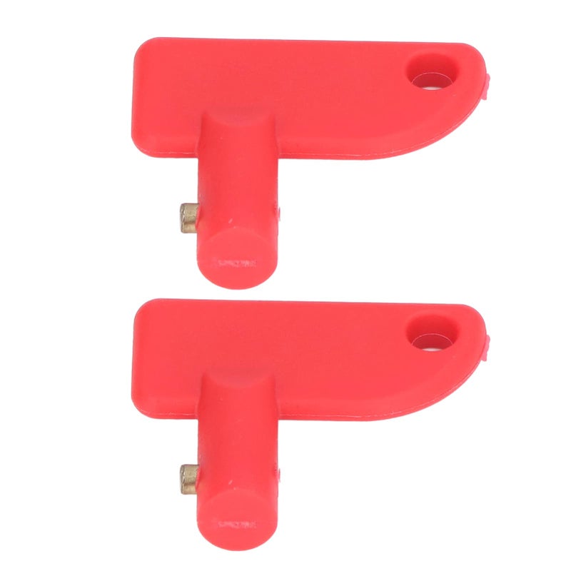 Solid Brass Mini Battery Disconnect Key Isolator for Car Boat Truck Spare Key Switch Red - Image 5