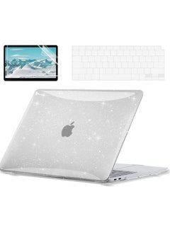 Excefore Compatible with MacBook Air 13 inch Case, Glitter Hard Case, with Retina Display Touch ID, Case + TPU Keyboard Cover + Screen Protector for 2022 2021-2018 M1 A2337 A2179 A1932  - Image 1