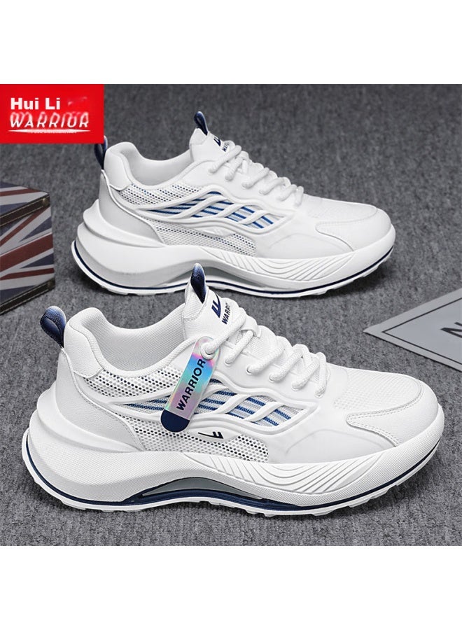 Pull Back Warrior Men's Sports Shoes Summer New Men's Mesh Breathable Casual Running Shoes Men's Black/khaki Size 44 - Image 2