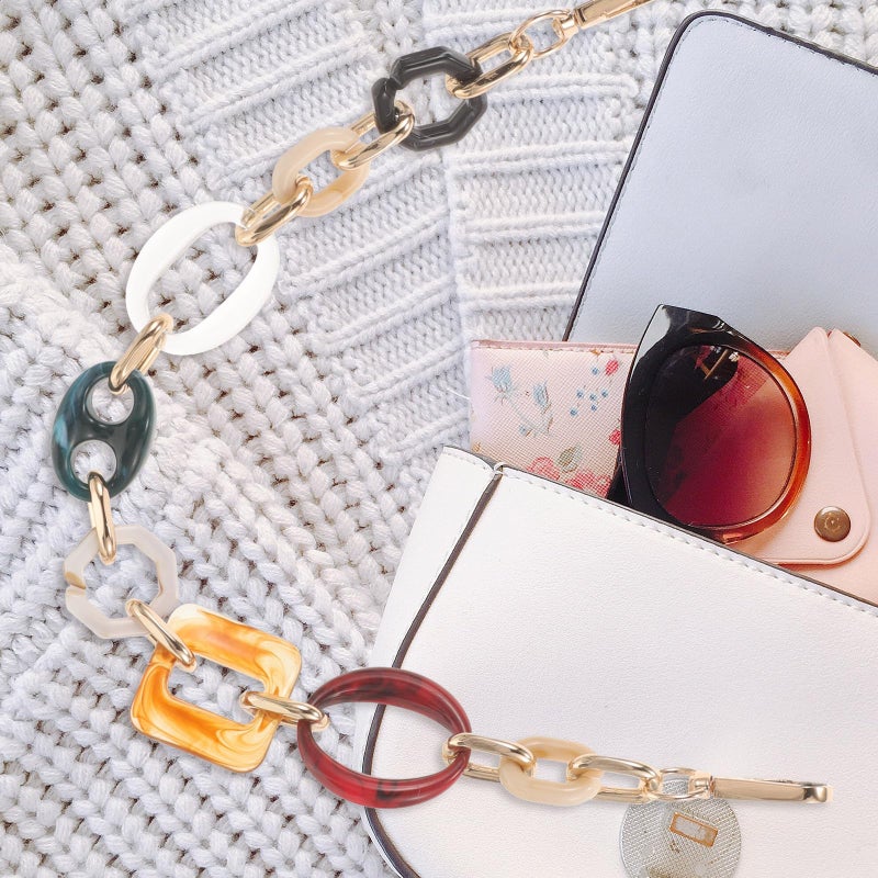 STOBOK Bag Chain Handbags Chain Strap for Purse Wallet Handle Bag Strap Purse Chain Bag DIY Chain Wallet Chain Bag Decorative Chain Bag Making Supply Wallet Strap Tote Bag Acrylic Alloy - Image 5