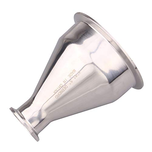 DERNORD Sanitary Fitting Reducer Fitting SUS304 Tri Clamp Ferrule Style 4" Tube OD to 1-1/2" Tube OD - Image 5