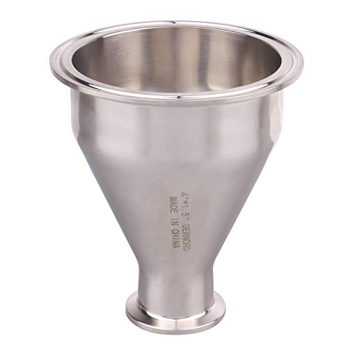 DERNORD Sanitary Fitting Reducer Fitting SUS304 Tri Clamp Ferrule Style 4" Tube OD to 1-1/2" Tube OD - Image 1