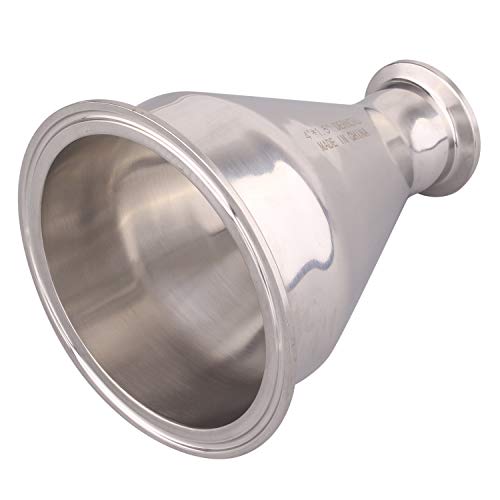 DERNORD Sanitary Fitting Reducer Fitting SUS304 Tri Clamp Ferrule Style 4" Tube OD to 1-1/2" Tube OD - Image 3