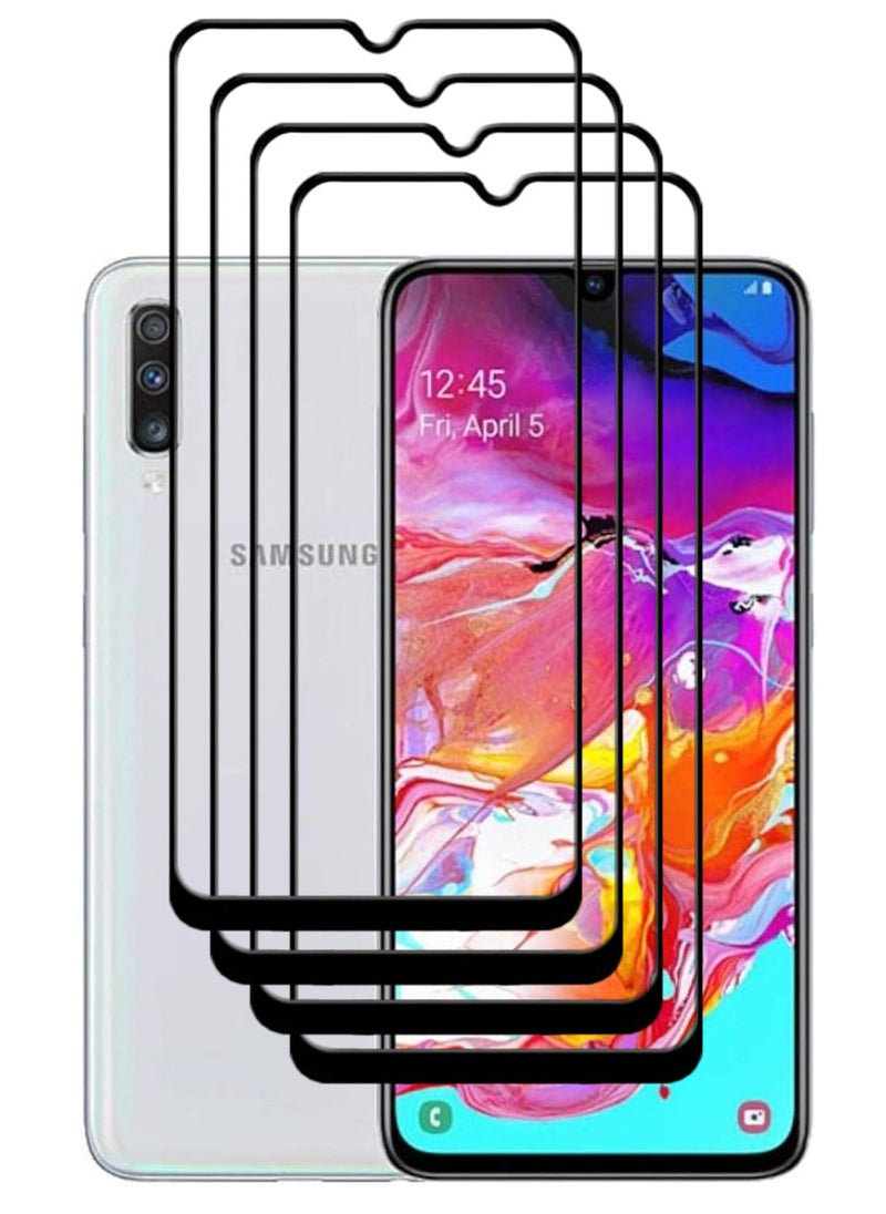 ACLIX 4 Pieces Antistatic ESD Dustproof Premium Quality High Definition Tempered Glass Screen Protector Designed For Samsung Galaxy A70 - Image 1