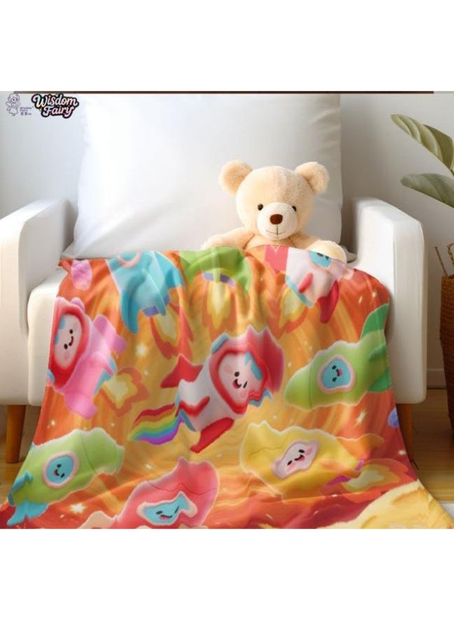 general Wisdom Fairy (latest) flannel thin blanket (warm and comfortable, suitable for sleep, game use, dust and sandproof) 150cm*200cm - 96 - Image 1