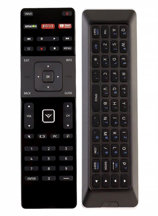 Vinabty New XRT500 QWERTY Keyboard with Back Light Remote fit for VIZIO M43-C1 M49-C1 M50-C1 M55-C2 M60-C3 M65-C1 M70-C3 M75-C1 M80-C3 M322I-B1 M422I-B1 M492I-B2 M502I-B1 M552I-B2 M602I-B3 M652I-B2 M702I-B3 - Image 1