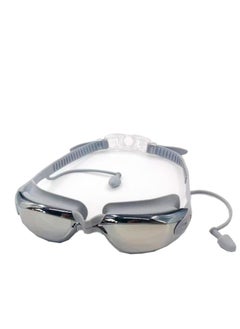 Adjustable Swimming Goggles for Adults - Gray Color, Leak-proof and Comfortable, Anti-fog and UV Protection. Swimming Goggles, Adult Goggles, Swim Glasses, Face Goggles, Transparent Goggles.