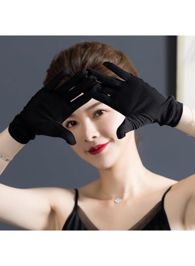 ChicAbode 100% Mulberry Silk Knit Breathable Five-finger Gloves Womens Mulberry Silk Glove For Sleep, Summer Sun Protection Silk Short, Glove Breathable Satin Glove Liners for Women - Image 5
