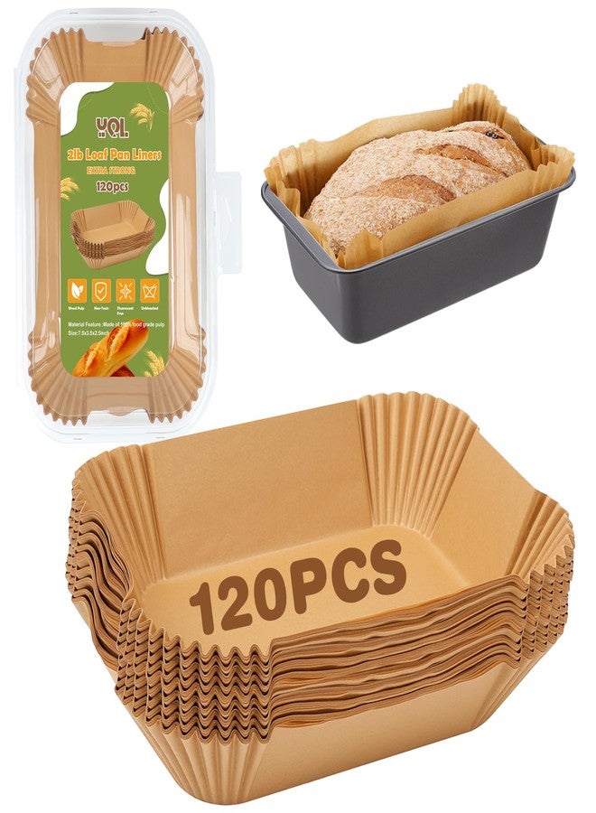 YQL 120PCS Loaf Pan Liners, Non-Stick Disposable Bread Parchment Paper Liners 9x5 for Baking Bread, Pre-formed Rectangle Paper for Bread and Cakes, Air Fryer Liner for Loaf Pan - Image 1