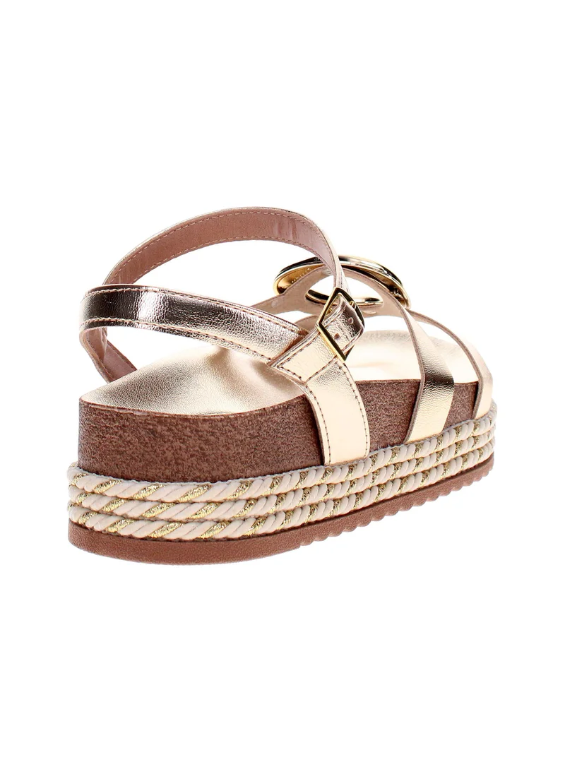 Beira Rio Golden Beira Rio Women’s Flat Sandals with Back Strap – Secure Fit and Lightweight Daily Wear for Women | Best Price UAE