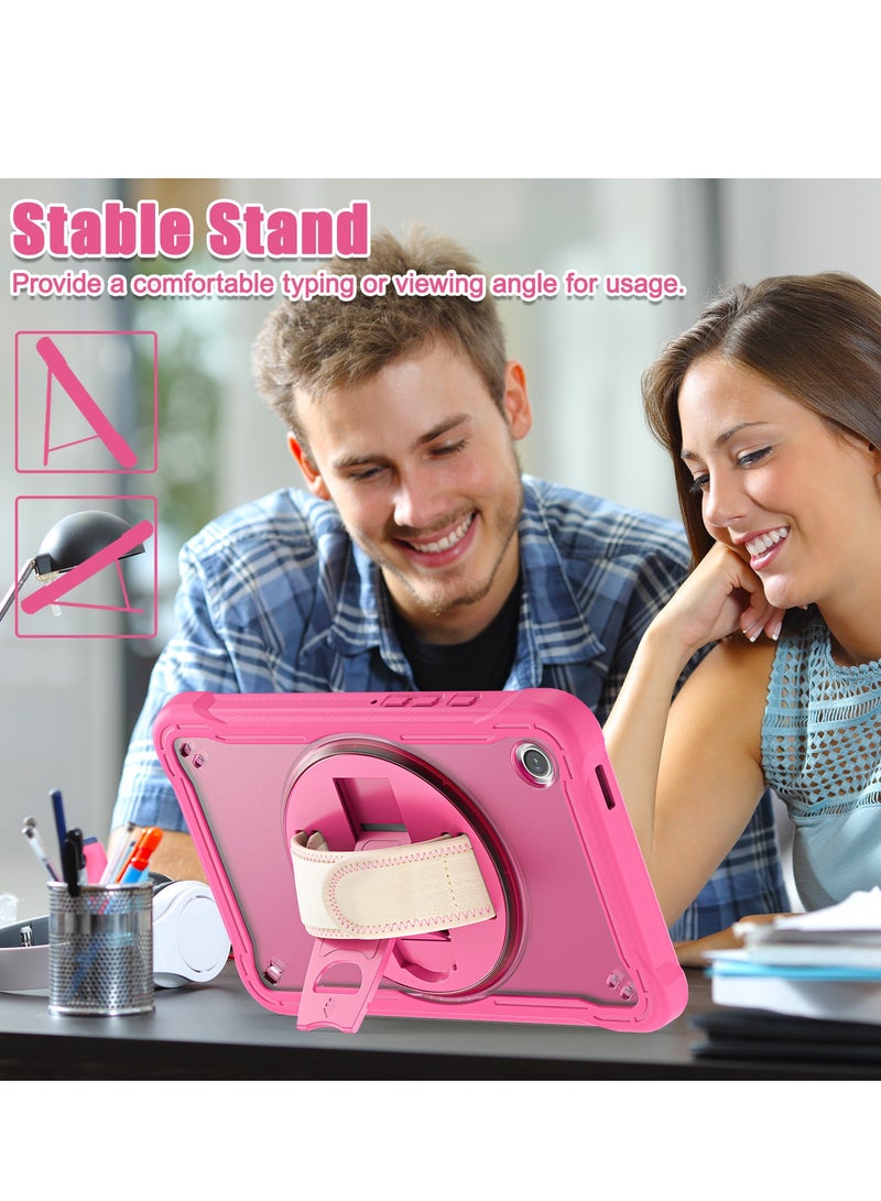 عام غطاء للأطفال لجهاز Galaxy Tab A9 2023 (SM-X110/X115)، [الجسم بالكامل] [مقاوم للصدمات] غطاء واقي ذو ظهر شفاف غير لامع مع حامل دوار 360 درجة وحزام يد/كتف. - Image 5