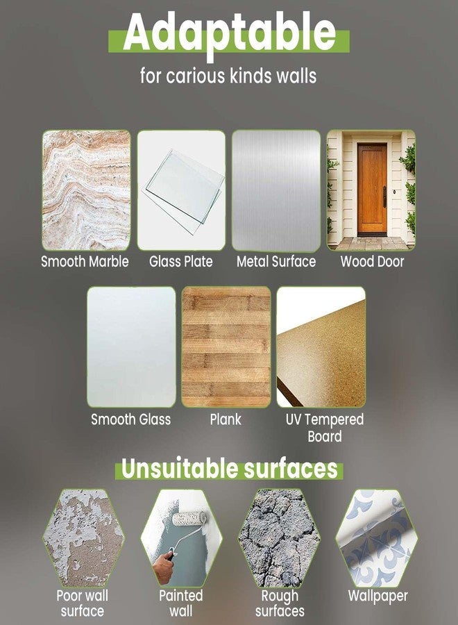 Homeaura Magic Sticker - Strong Self Adhesive Wall Mount for Kitchen Hanging Racks, Tissue & Towel Holder, Stainless Steel, Transparent (Pack of 8, 7x7 cm) - Image 4