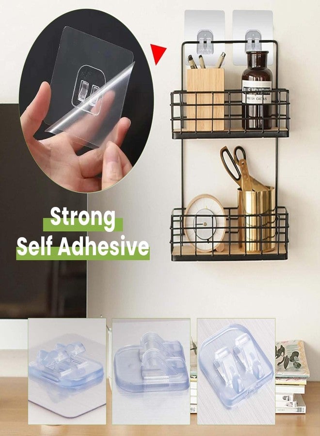 Homeaura Magic Sticker - Strong Self Adhesive Wall Mount for Kitchen Hanging Racks, Tissue & Towel Holder, Stainless Steel, Transparent (Pack of 8, 7x7 cm) - Image 5