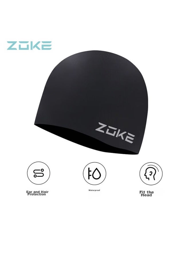 Zoke Silicone Swim Cap, Uni, Comfortable, Waterproof, Non-binding, Solid Color, Versatile, 620503203-1 - Image 2