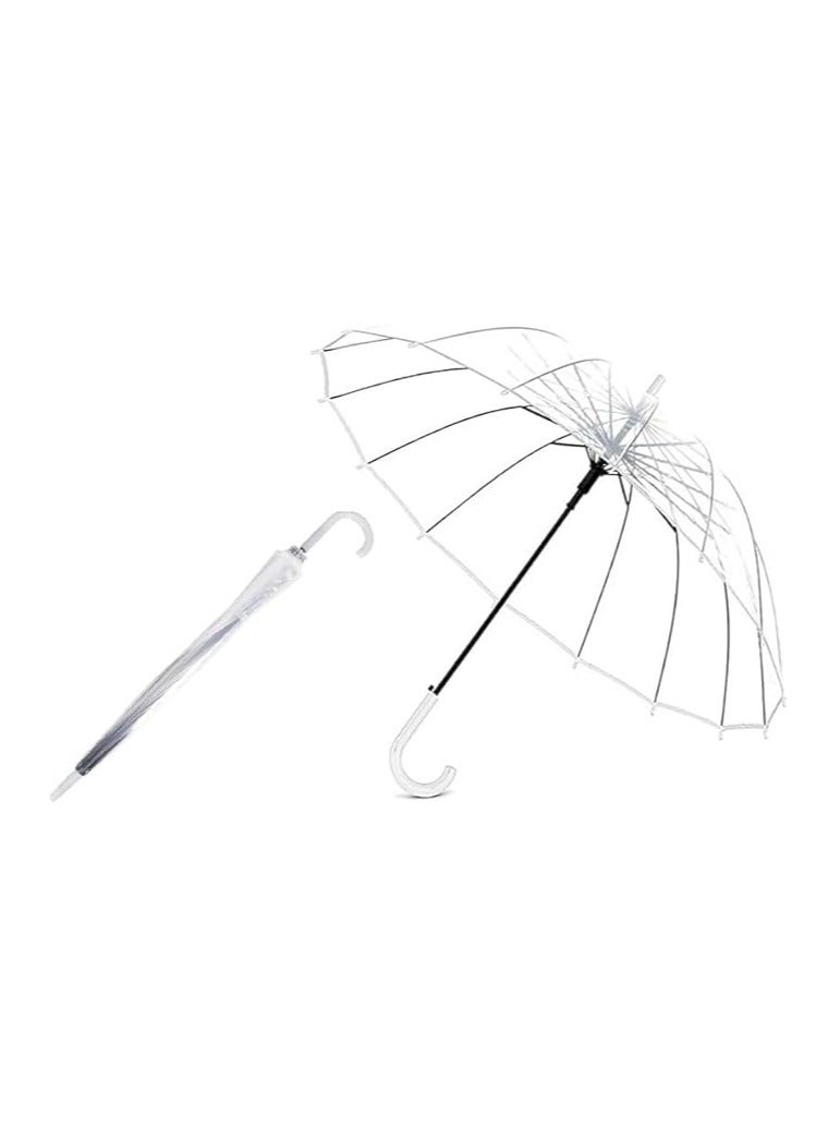 Transparent Umbrella Lightweight and Windproof | Ideal for Rainy Season Photoshoots Travel and Everyday Use | Reinforced 8-Bone Design for Maximum Durability and Protection - Image 1