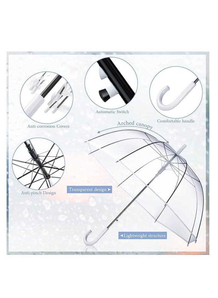 Transparent Umbrella Lightweight and Windproof | Ideal for Rainy Season Photoshoots Travel and Everyday Use | Reinforced 8-Bone Design for Maximum Durability and Protection - Image 2