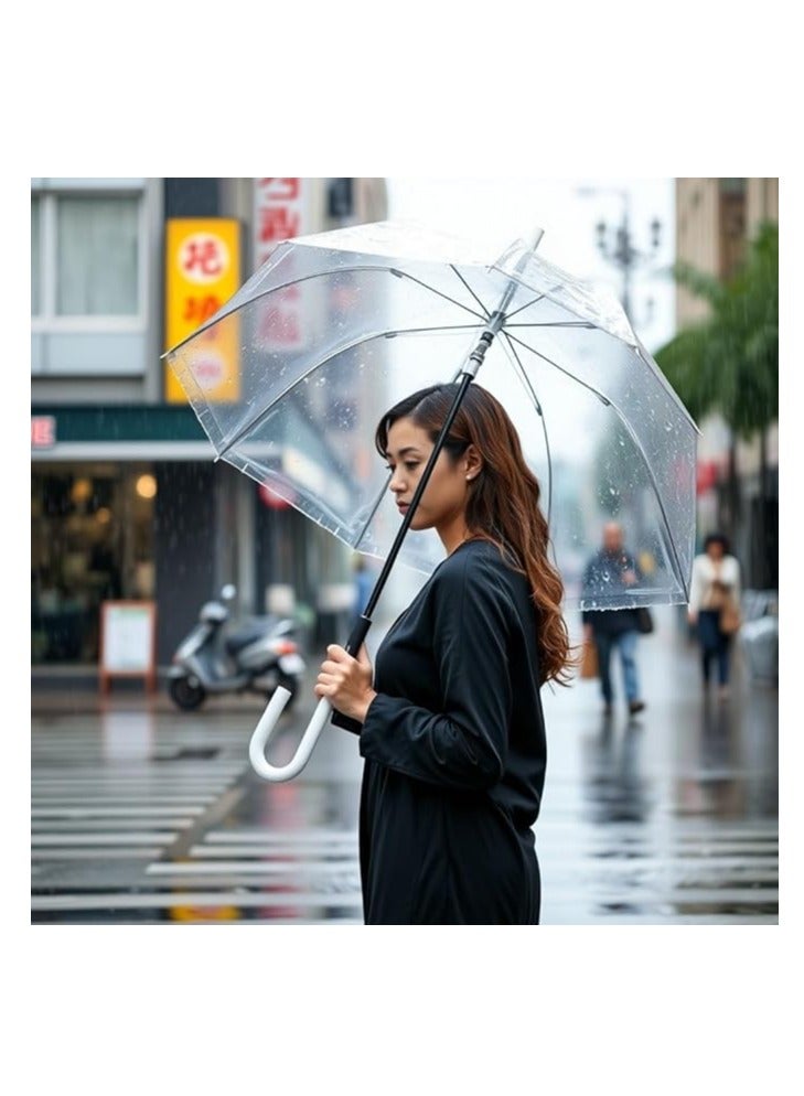 Transparent Umbrella Lightweight and Windproof | Ideal for Rainy Season Photoshoots Travel and Everyday Use | Reinforced 8-Bone Design for Maximum Durability and Protection - Image 3