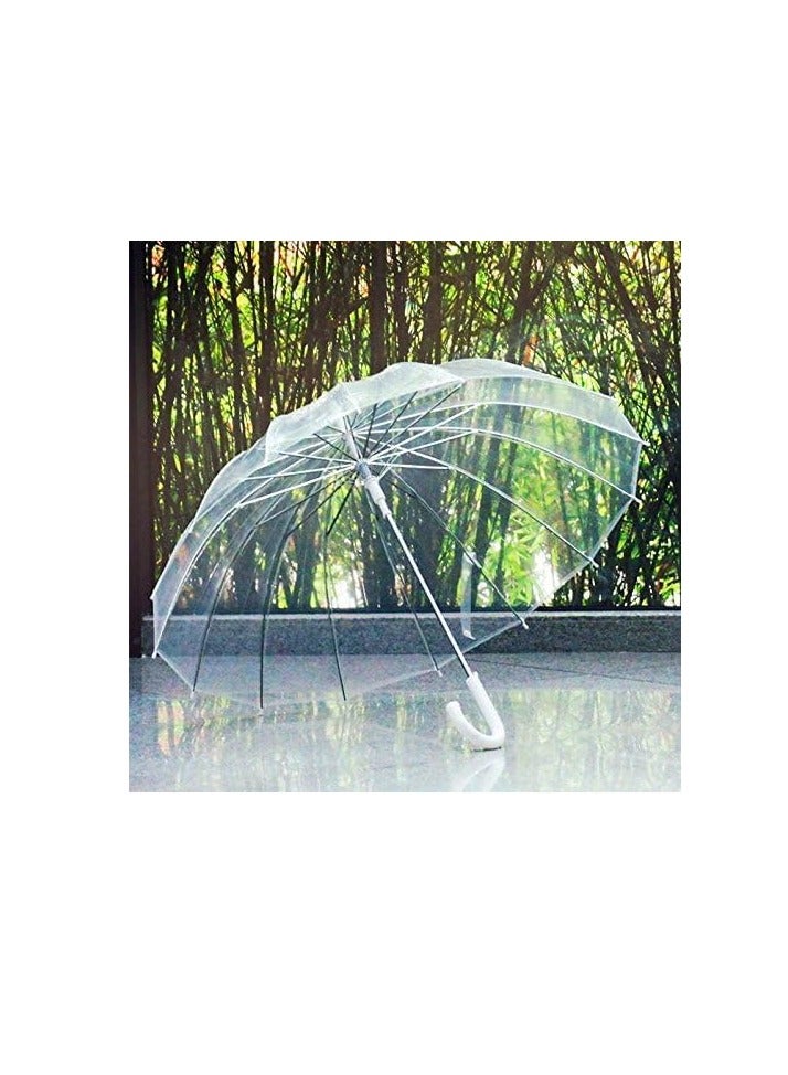 Transparent Umbrella Lightweight and Windproof | Ideal for Rainy Season Photoshoots Travel and Everyday Use | Reinforced 8-Bone Design for Maximum Durability and Protection - Image 4