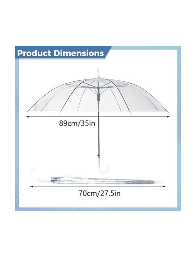 Transparent Umbrella Lightweight and Windproof | Ideal for Rainy Season Photoshoots Travel and Everyday Use | Reinforced 8-Bone Design for Maximum Durability and Protection - Image 5