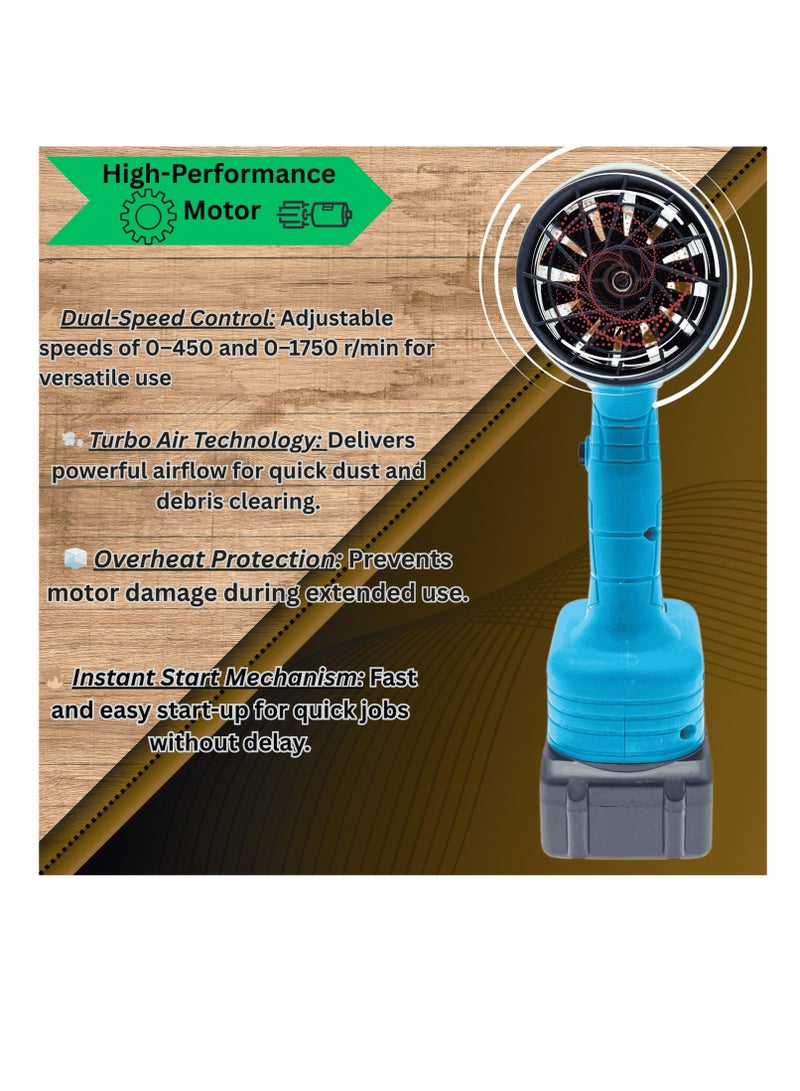 Bonai Jet Dry Blower BN-HK59 – Cordless, Dual-Speed Power for Indoor & Outdoor Cleaning - Image 3