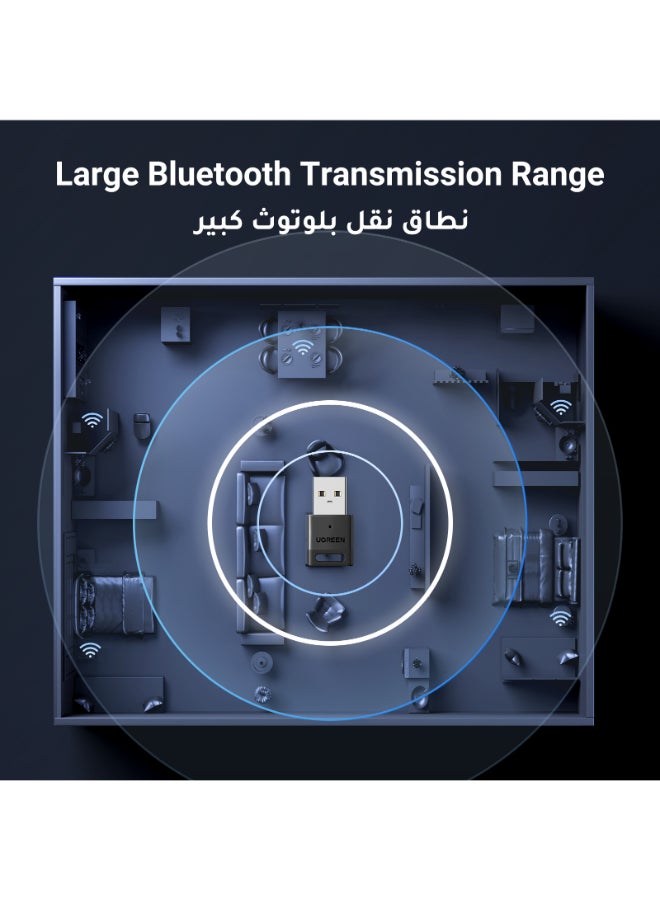 يو جرين محول بلوتوث 5.3 يو اس بي لجهاز تحكم PS5 Xbox NS مستقبل بلوتوث لسماعات الرأس ومكبرات الصوت ولوحة المفاتيح والماوس اللاسلكي ودونجل بلوتوث لنظام التشغيل نظام ويندوز 11/10/8.1، التوصيل والتشغيل - Image 4