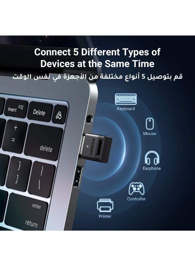 يو جرين محول بلوتوث 5.3 يو اس بي لجهاز تحكم PS5 Xbox NS مستقبل بلوتوث لسماعات الرأس ومكبرات الصوت ولوحة المفاتيح والماوس اللاسلكي ودونجل بلوتوث لنظام التشغيل نظام ويندوز 11/10/8.1، التوصيل والتشغيل - Image 3