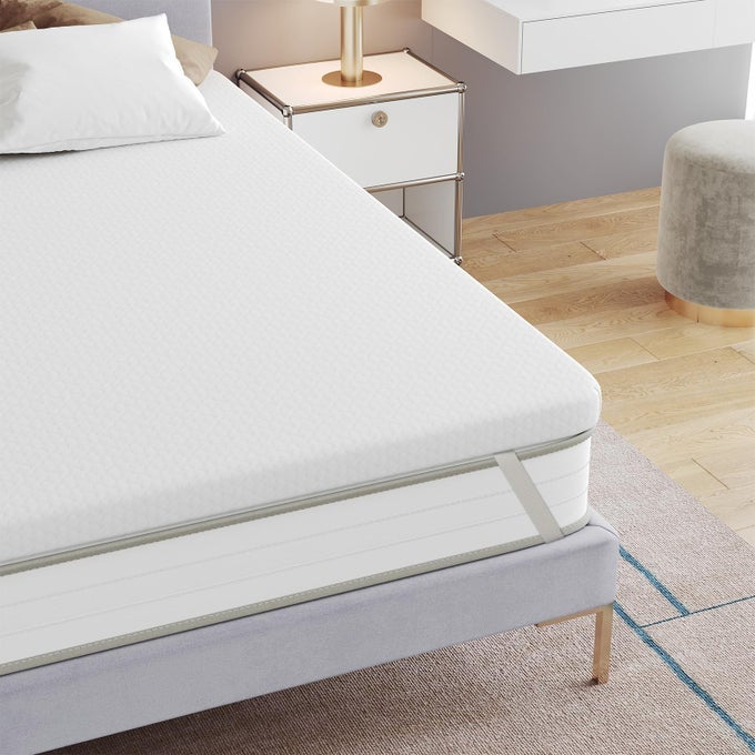 FRIDEKO 7CM SINGLE MATTRESS TOPPER MEMORY FOAM MATTRESS TOPPERS WITH WASHABLE ZIPPED COVER BACK PAIN SUPPORT FOR SINGLE BED CARAVAN HARD MATTRESSES