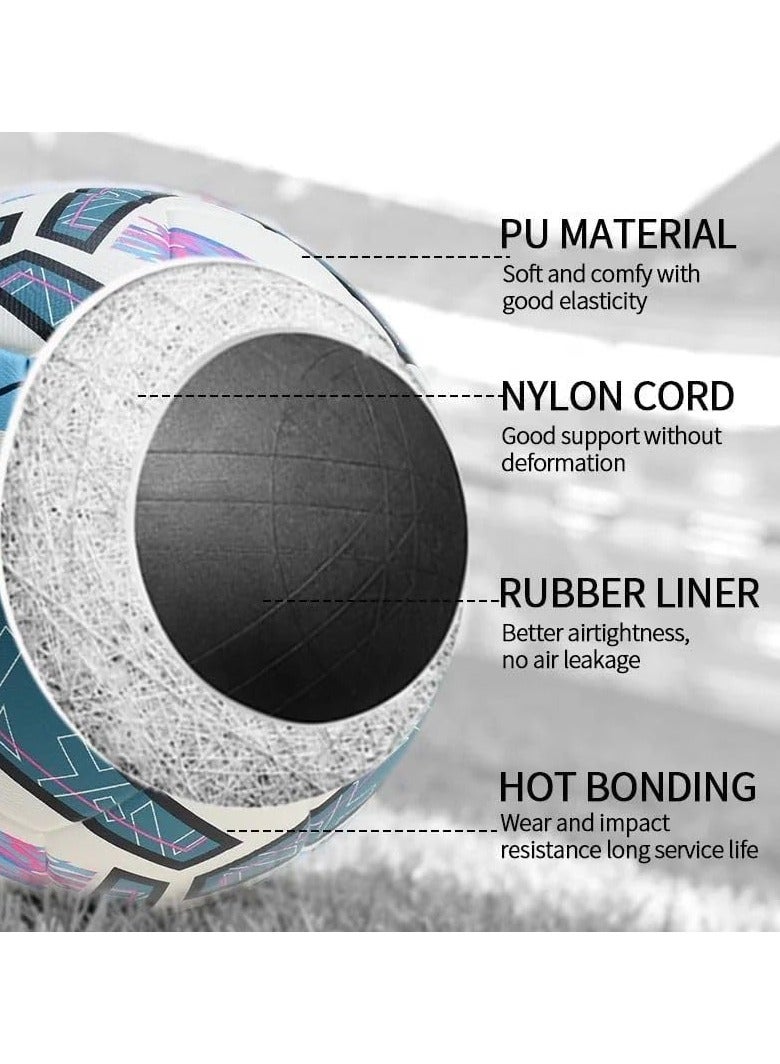 SportQ Professional Soccer Training Ball Size 5, Indoor Outdoor Soccer Training Ball for Soccer Players, Youth Soccer Fans, Training Competitions, Universal Ball