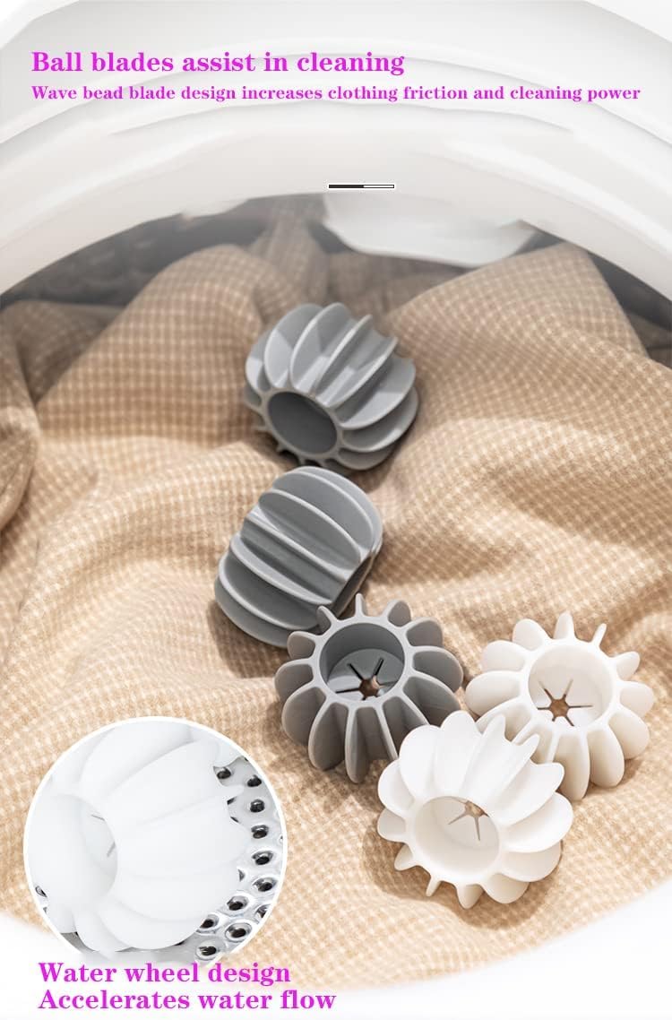 COOFANDY 6 pcs Soft Laundry Ball Reusable AntiWinding Knotting Reduce Clothing Wrinkle decontamination Stain Removal and AntiTangle Drum Washing Machine Special to Prevent tangles Deep Cleaning - Image 2