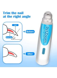 Petzoom Pet Nail Grinder, Enhanced Pet Nail Grinder, Electric Dog Nail Trimmer Painless Paws Grooming And Smoothing Tool for Large Medium And Small Dogs (Battery Not Included)  - Image 3