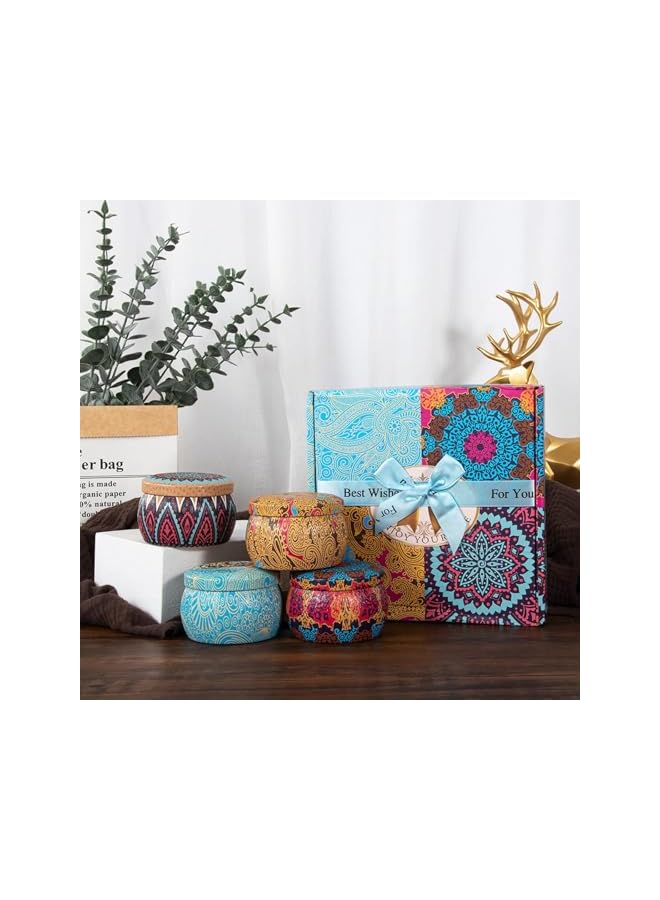 The Bros Scented Candles Gift Set, 4 Pack Aromatherapy Candles, Stress Relief Gifts for Women, Up to 120H Burning, Candles for Home Scented, Ideal for Birthday, Diwali, Christmas Gifts - Image 2