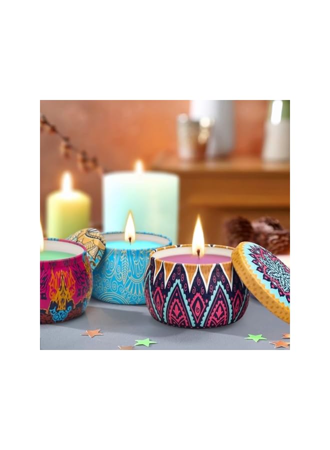 The Bros Scented Candles Gift Set, 4 Pack Aromatherapy Candles, Stress Relief Gifts for Women, Up to 120H Burning, Candles for Home Scented, Ideal for Birthday, Diwali, Christmas Gifts - Image 3