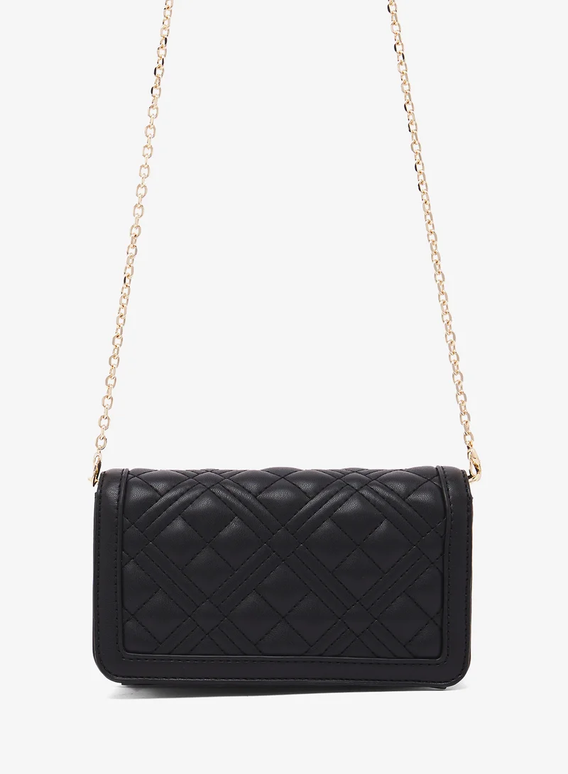Love Moschino Logo Zip through chain detail crossbody