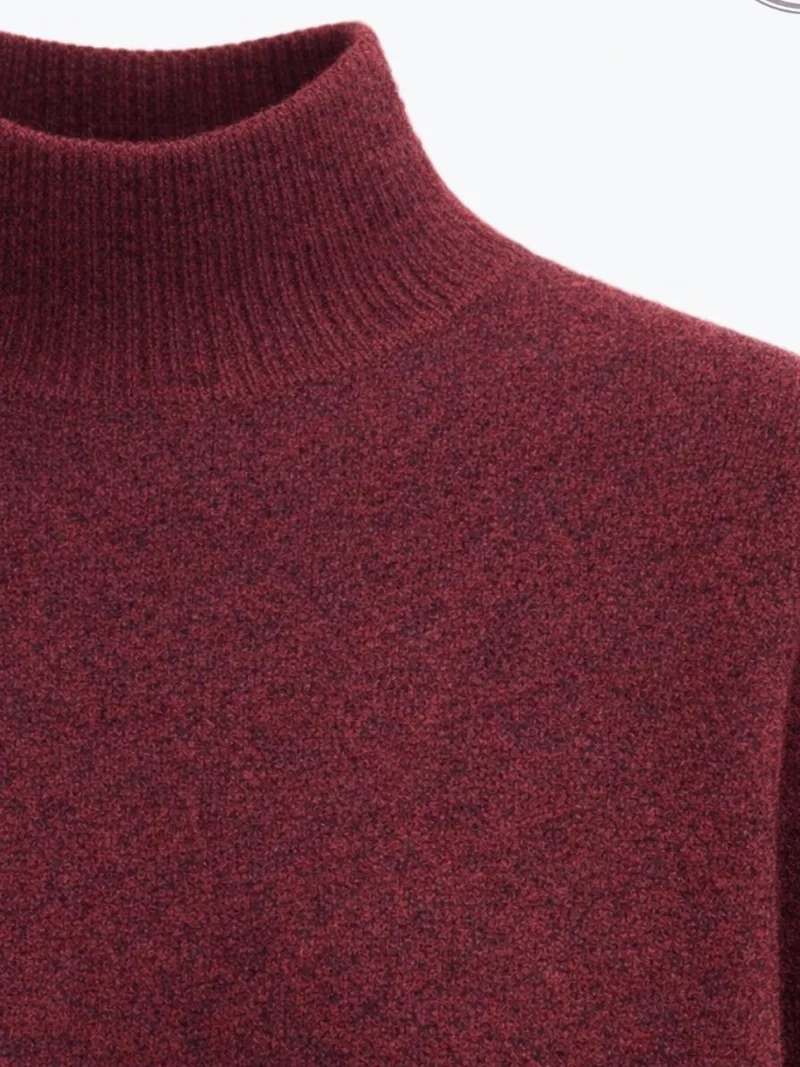 ميكسراي MIXRAY Oversized Ribbed Turtleneck Sweater