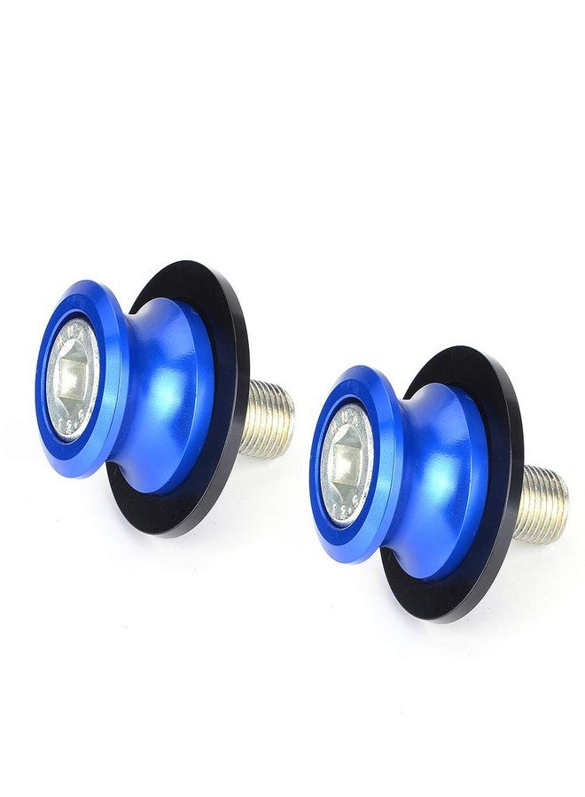 Goldfire 2pcs 10MM M10 X1.25 Motorcycle Swing arm Sliders Spools CNC Swing Arm Stand Screw for FZR 1000/600R/400 for Kawasaki Z750 /Z750S/ Z750R /ER-6F /ER-6N /Duke 125/200/390 (Blue) - Image 1