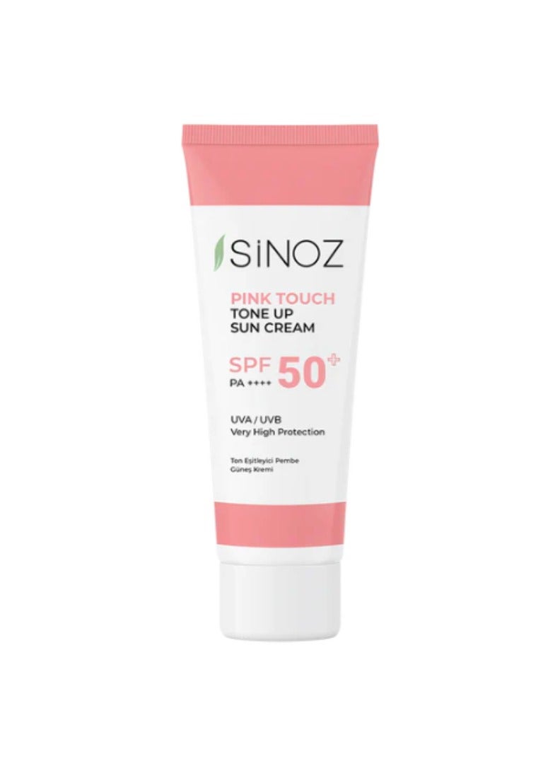 Sinoz Pink Touch SPF 50 - Pink Facial Sunscreen for Brightening and Even Skin Tone 50ml - Image 1