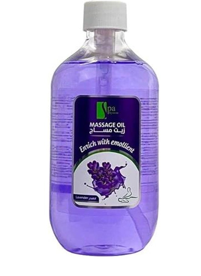 Spa System MASSAGE OIL ENIICH WITH EMOLLIENT LAVENDER 500 ML  - Image 1