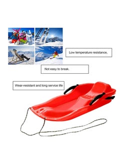 RollsTimi  Outdoor Sports Plastic Skiing Boards Sled Luge Snow Grass Sand Board Ski And Snowboard With Rope,Red  - Image 4
