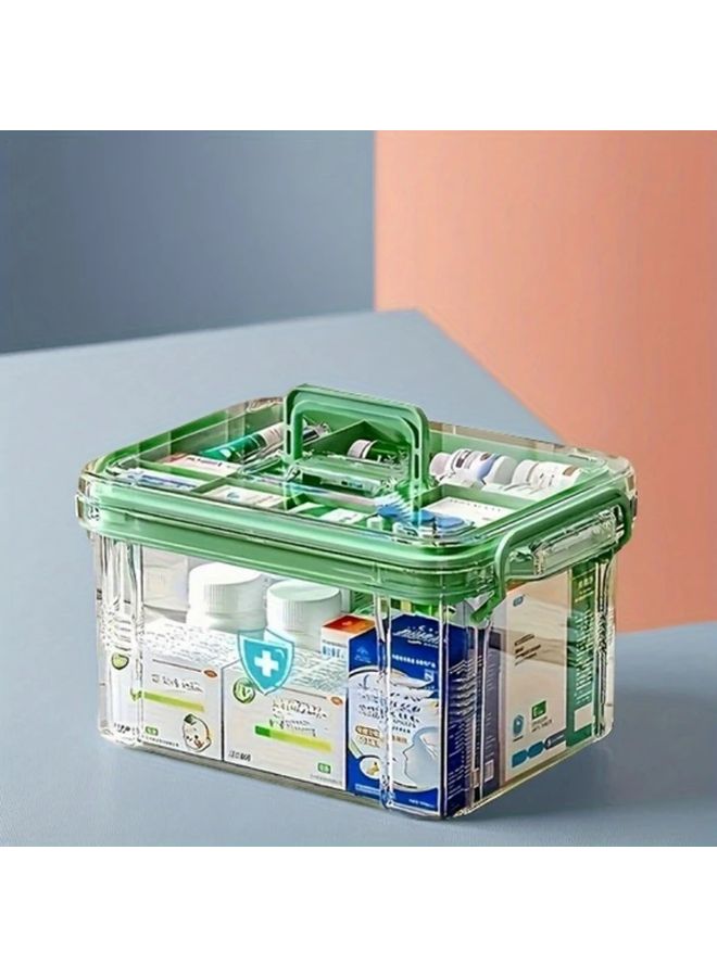 Durable Clear Plastic Medicine Storage Box With Combination Lock AF 91 1PC Portable First Aid Organizer - Image 5