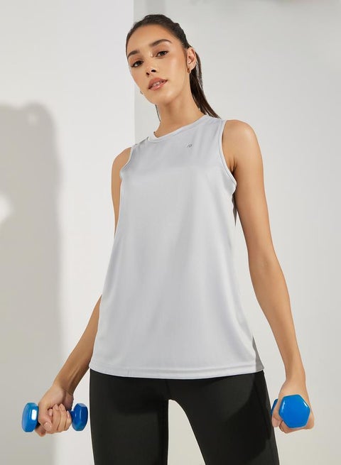 Logo Detail Racerback Tank Top